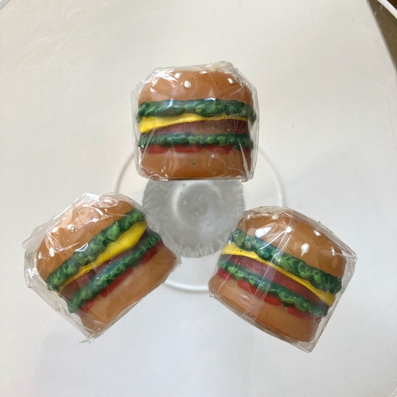 Hamburger Hotdog Floating Candles BBQ Party Outdoor Barbecue Decor Set of 6 NIP - Picture 4 of 13